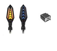 WHDsunQQ moto indicador luces Luz intermitente para motocicleta, luz blanca ámbar DRL, flechas LED de flujo secuencial para 12 V, 10 mm