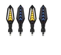 WHDsunQQ moto indicador luces Luz intermitente para motocicleta, luz blanca ámbar DRL, flechas LED de flujo secuencial para 12 V, 10 mm