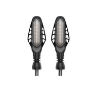 WHDsunQQ moto indicador luces Para Cobra estilo Motocicleta luz indicadora de giro Flujo agua Blinker DRL Flashing Brake Tail Lamp lámpara señalización
