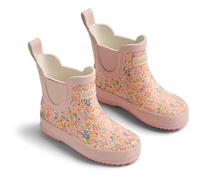 Wheat Botas de agua para niños Beta con caucho natural y detalles reflectantes de corte bajo, rosa, 28 EU