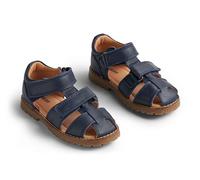 Wheat Geschlossene Sandale Bassi-Unisex-Echtes Leder, Zapatos para bebé niños, 1432 Navy, 30 EU
