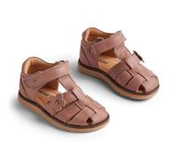 Wheat Sandalia Cerrada Sky Flower-Unisex-Cuero auténtico, Zapatos para bebé niños, 2021 Old Rose, 22 EU