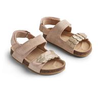 Wheat Zehenfreie Kork-Sandale Clara-Unisex-Echtes Leder, Zapatos para bebé niños, 9009 Beige Rose, 32 EU