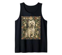 Wheaten Cairn Terrier en William Morris Style Floral Garden Camiseta sin Mangas