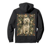 Wheaten Cairn Terrier en William Morris Style Floral Garden Sudadera con Capucha