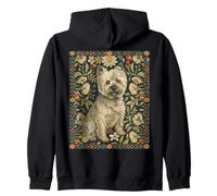 Wheaten Cairn Terrier en William Morris Style Floral Garden Sudadera con Capucha
