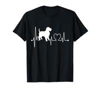 Wheaten Terrier Heartbeat ECG Dueño de Perro Divertido Amante de Mascotas Camiseta