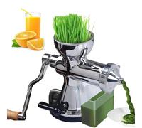 Wheatgrass Press - Exprimidor de acero inoxidable con base de ventosa y abrazadera de mesa para exprimir espinacas, col rizada, manzanas, granadas, apio y jengibre