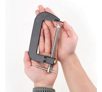 WheatThrive Abrazadera en G resistente, abrazadera de liberación rápida para carpintería, mandíbula de 0 a 100 mm, hierro grueso, agarre estable para bricolaje, carpintero