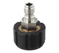 WheatThrive Adaptador de conexión rápida, accesorio para lavadora a presión, conector M22, macho de 1/4 3/8 pulgadas a hembra de 14 15 mm, acero inoxidable de latón para limpieza Karcher