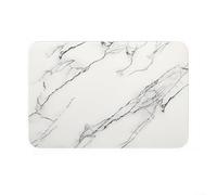 WheatThrive Alfombrilla de baño de Piedra de diatomita, PU tapete de Cocina de diatomita Absorbente de Agua, alfombras de baño Antideslizantes Lavables, 60 x 40 cm (Blanco)