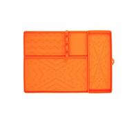 WheatThrive Alfombrilla de silicona para parrilla, soporte antideslizante para utensilios con bandeja de goteo, accesorio de barbacoa resistente al calor para Blackstone de 17 pulgadas, herramienta de