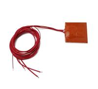 WheatThrive Almohadilla térmica de silicona de 50 x 50 mm, 12 V para cama térmica de impresora, respaldo de cinta de doble cara, calentamiento rápido, rendimiento estable