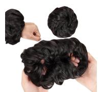 WheatThrive Bandas para el pelo en forma de capullo para mujer, diadema de albóndigas de seda de alta temperatura para recogidos, 16 x 14 cm, accesorio grande para hacer moños (Q57-22H27#)