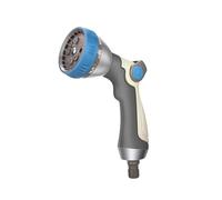 WheatThrive Boquilla de manguera de jardín, pulverizador resistente, 8 patrones de pulverización, control de pulgar, alto flujo, para regar plantas, limpieza