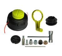 WheatThrive Cabezal de recortadora de césped, carrete de repuesto para Ryobi RY15526 314608005 RY1557 RY15529, kit de cabezal de corte de plástico duradero, accesorio de herramientas de jardín fácil