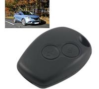 WheatThrive Carcasa para llave de coche, funda para mando a distancia, repuesto de 2 botones para Renault Clio 3 Twingo Kangoo, solo carcasa negra
