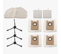 WheatThrive Cepillo lateral, filtro, almohadillas para fregona, bolsas de polvo para AIRROBO T20+, paquete de 12 accesorios de aspiradora robot con limpieza de bordes, trapeador profundo