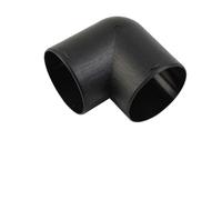 WheatThrive Codo de conducto de aire de 75 mm, tubo de calentador de estacionamiento, salida de ventilación en forma de L para Webasto, curva de plástico negro
