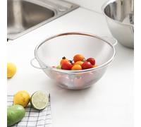 WheatThrive Colador de acero inoxidable, cesta coladora, colador de acero inoxidable 304 para arroz, frutas, verduras, malla con asas para cocina, camping, paquete