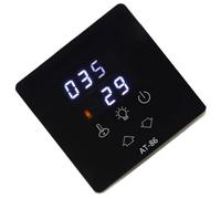 WheatThrive Controlador de temperatura de sauna, panel de control de sauna, controlador AT-86 para generador de baño de vapor, temporizador ajustable 30M-12H, accesorio de calentador de plástico negro