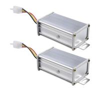WheatThrive Convertidor de voltaje CC, transformador reductor, 36 V, 48 V, 72 V a 12 V 10 A, fuente de alimentación impermeable para vehículo eléctrico, carrito de golf, paquete de 2