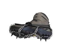 WheatThrive Crampones de hielo, tacos de nieve, picos de acero de 13 dientes, tracción de goma antideslizante para senderismo, caminar, trotar, paquete de 2