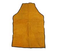 WheatThrive Delantal de soldadura de cuero vacuno resistente al calor, ignífugo, babero de trabajo de 65 x 90 cm para soldadura de carpintería y metalurgia