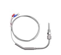 WheatThrive EGT - Termopar con sensor de temperatura tipo K para motor de escape de gas, sonda de acero inoxidable con bloqueo de presión ajustable y cable trenzado