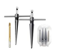WheatThrive Held - Juego de escariadores de mango hexagonal, cortador cónico de 3-13 mm y 5-16 mm con taladro de 6 mm, para agujeros de pasador de puente de madera, biselado, kit de 2 piezas