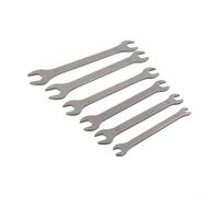 WheatThrive Juego de llaves ultrafinas de perfil bajo de 6 piezas para espacios estrechos, herramientas cromadas de doble extremo para bricolaje de automóviles, 5.5-15 mm