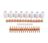 WheatThrive Kit de 46 piezas de consumibles de corte de plasma para antorchas PT-31, puntas de electrodos, boquillas y escudos para CUT40 CUT50 LGK-40 CT518