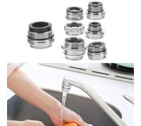 WheatThrive Kit de adaptador de grifo de cobre, juego de conectores de manguera de jardín, 7 piezas de adaptadores de aireador de fregadero para cocina, baño, uso al aire libre