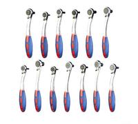 WheatThrive Llave de trinquete de 72 dientes de liberación rápida con agarre de goma para reparación de automóviles de 3 a 17 mm (7 mm)