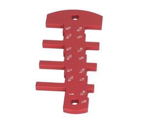 WheatThrive Medidor de profundidad de escalón para sierra de mesa, medidor de altura de aleación de aluminio para carpintería con marcas imperiales de fácil lectura