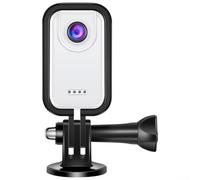 WheatThrive Mini cámara corporal 2K, pantalla a color de 1.45 pulgadas, voltaje USB, cámara portátil impermeable de 5 V, cámara de acción portátil para viajes (negro)