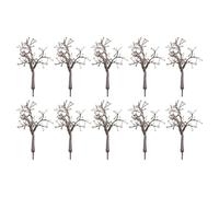 WheatThrive Modelo de árboles de tren, paisaje paisajístico, troncos de árbol desnudos, escala 1:75, 10 piezas de accesorios de plástico para diseños ferroviarios