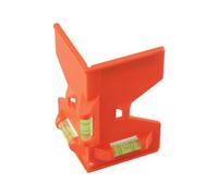WheatThrive Nivel de tubería, nivel de burbuja, transportador angular, medidor de ángulo de tubo fijo, nivel de burbuja para fontanería, construcción, bricolaje, plástico rojo con 3 viales, paquete