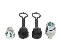 WheatThrive NPT - Juego de acopladores rápidos hidráulicos 3/8, conectores de alta presión de 10000 PSI con polvo para gatos hidráulicos, cilindros, bombas