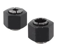 WheatThrive Pinza de enrutador, portabrocas de 6,35 mm y 12 mm, piezas de repuesto de metal para Bosch 2610906283, DeWalt DW618, paquete de 2