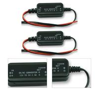 WheatThrive Reductor de voltaje CC, convertidor de 12 V a 5 V, regulador de 2,5 A, impermeable IP67 para carrito de golf, EV, panel solar, paquete de 2