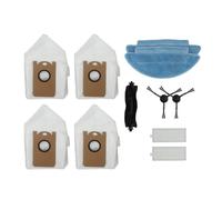 WheatThrive Robot Partes de aspiradora, cepillo principal, cepillos laterales, bolsas de polvo para Laresar L6 Nex, kit de repuesto con paños de fregona, 9 piezas