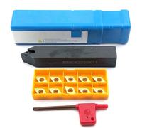 WheatThrive SDNCN2020K11 - Soporte externo para herramientas de torneado de torno de 20 mm con 10 insertos de carburo DCMT11T304 para semiacabado