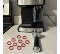 WheatThrive Sellos para máquina de café, juntas de silicona, piezas de repuesto, compatibles con Krups, Bosch, Siemens, Melitta, Miele, AEG, ajuste duradero, fácil de instalar, paquete de 10