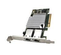 WheatThrive Tarjeta de red 10G, adaptador Ethernet de doble puerto, X540-T2 X540-AT2 PCIe NIC, estación de trabajo de servidor RJ45 de 10 GbE, para Windows Linux