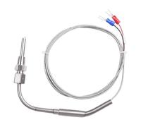 WheatThrive Termopar tipo K, sensor EGT, sonda de escape, acero inoxidable, para medición de temperatura del gas del motor, NPT de 1/8 pulgadas, 1 unidad