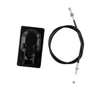 WheatThrive Tiradores reclinables de repuesto para sillas de terraza, kit de tiradores de aleación de aluminio con cable de 85 cm para tumbonas de jardín, color negro