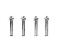 WheatThrive Tornillos de soporte de acero inoxidable para aire acondicionado, M8/M10 x 80 mm, pernos de expansión y fijación con almohadillas antivibración para instalación de unidad de condensación