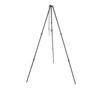 WheatThrive Trípode de camping al aire libre, soporte para barbacoa de picnic, estante colgante de aleación de aluminio, soporte de cocina portátil, duradero negro plateado