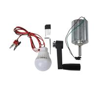 WheatThrive Turbina de viento de bricolaje, generador de manivela, 12 V 80 W, kit de motor de imán permanente para iluminación del hogar, educación al aire libre, proyecto de ciencia